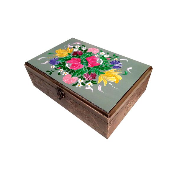 جعبه چوبی پذیرایی تیج سان مدل Flowers